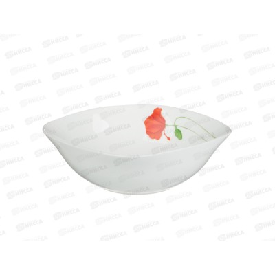 Салатник 480мл, Маки, квадратный, опаловое стекло, MILLIMI, 818-310 г