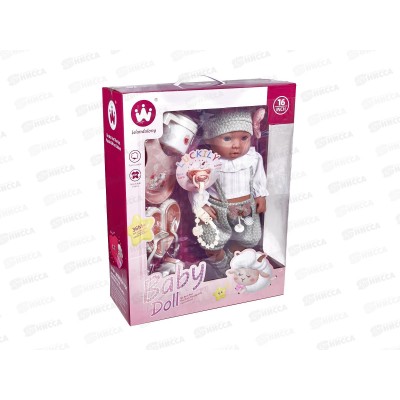 Пупс 40см, с аксессуарами 2373909 в коробке 33*12,8*42см