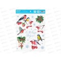 Наклейка интерьерная "Зимние птички" 21*29,7 см 3401973