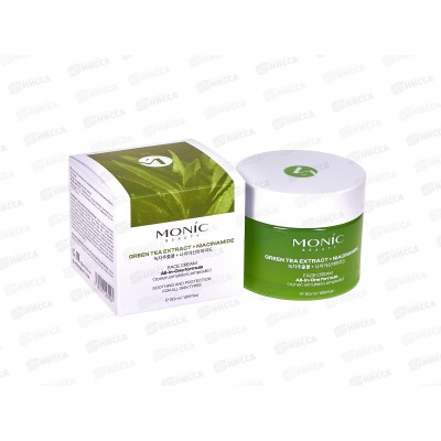 MONIC BEAUTY ALL IN ONE Крем для лица с экстрактом зеленого чая и ниац