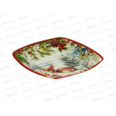 Тарелка плоская "Лесная сказка" 20*20см 10434924