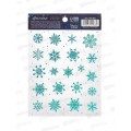 Наклейка со светящимся слоем "Снежный хоровод" 10,5*14,8см 7691583