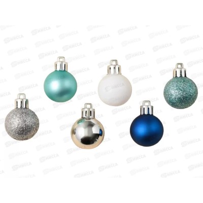 Набор елочных шаров 16шт, d-3см,пластик, 9489972 Набор елочных шаров 16шт, d-3см,пластик, 9489972