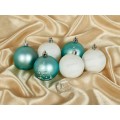Набор елочных шаров 6шт "Тепла и уюта" d-6см голуб/бел 9490022 Набор елочных шаров 6шт "Тепла и уюта" d-6см голуб/бел 9490022