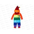 Костюм "Клоун Радуга" р-122-134 комбинезон,колпак с волосами 4615086