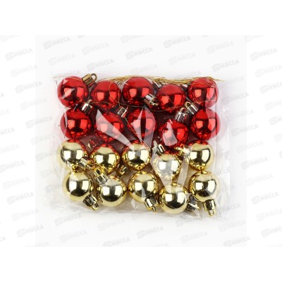 Набор шаров 20шт, d-3см, красн и золото 10658734 Набор шаров 20шт, d-3см, красн и золото 10658734