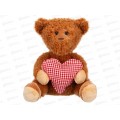 Игрушка ТМ "Relana" Мишка коричневый с сердцем, 19см, RL24176-19 Игрушка ТМ "Relana" Мишка коричневый с сердцем, 19см, RL24176-19