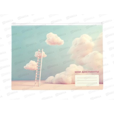 Папка на молнии SILWERHOF Cloud A4 0,25мм пластик, 2015310 *12 Папка на молнии SILWERHOF Cloud A4 0,25мм пластик, 2015310 *12