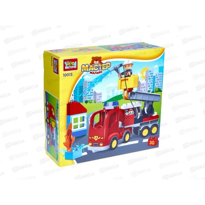 Конструктор &quotГОРОД МАСТ&quot Большие кубики: Пожарная машина 10015-GK, 30д