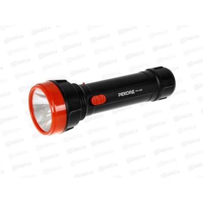 Фонарь РЕКОРД аккумуляторный черный, PM-450 *6/48
