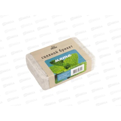 Соляной брикет с травами &quotМята&quot  1200г д/бани и сауны  11-534*9