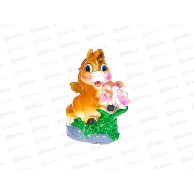 Копилка "Лошадь с цветами" 5,5*12,5см 10869652