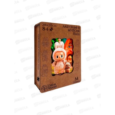 Пазл фигурный деревянный "ЛабуЭльф и Мупсик" LB-004
