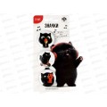 Значок ФЕН (3шт) Черный кот,71099*42 Значок ФЕН (3шт) Черный кот,71099*42