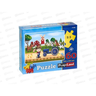 Пазл 60 элементов "Трактор на ферме" Р-201 Пазл 60 элементов "Трактор на ферме" Р-201