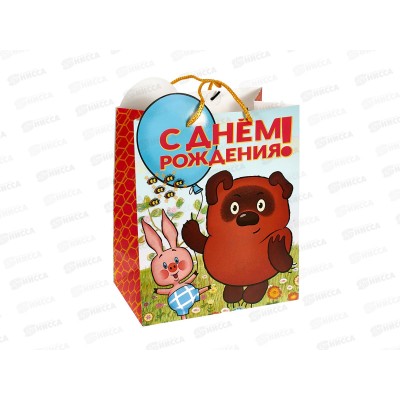 Пакет подарочный 26х32х14см l Креативный Винни Пух PL-130063-VP *12