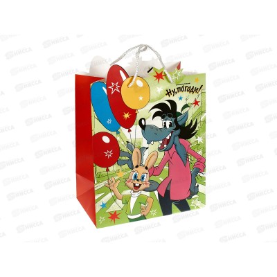 Пакет подарочный 26х32х14см l Креативный Ну, погоди PL-130091-NP *12