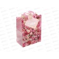 Пакет подарочный 26*32*14см фигурная вырубка Цветы, PLF-117658-FW2 *12
