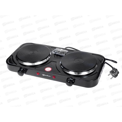 Плита элек. HP-04BK 2000Вт 155/155мм 2конф диск черный