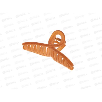 Краб пластик 11см &quotБант&quot п/бархат коричневый №8789