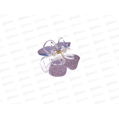 Крабик пластик 4см "Бабочка" с блестками №2128 Крабик пластик 4см "Бабочка" с блестками №2128