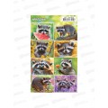 Наклейка ЛиС Енотики на природе, глиттер, НК-1834 *20 Наклейка ЛиС Енотики на природе, глиттер, НК-1834 *20