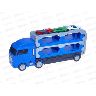 Автовоз №818-15А раскладной с эстакадой, в коробке 35,6*8,2*20,2