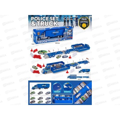 Автовоз №866-502А Полиция с эстакадой, в коробке 48,5*9*15