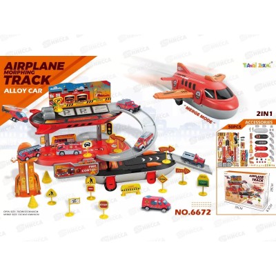 Самолет-парковка №6672, 50 пред. (2 в 1) коробка 38*8,5*28 Самолет-парковка №6672, 50 пред. (2 в 1) коробка 38*8,5*28