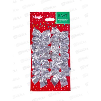 Украшение декор. Бант из полиэстера, набор 12шт, 5х5см, 93279