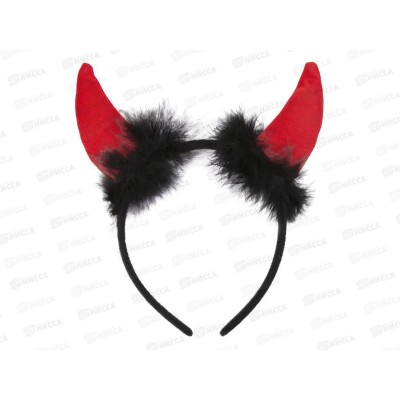 Маскарадное украшение (ободок) Рожки, 1,5*18*18см, 88930