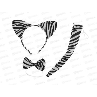 Маскарадный набор: галстук-бабочка, ободок, хвостик, 3+, 86534