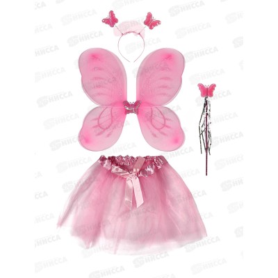Маскарадный набор: крылья бабочки, ободок, палочка, юбка, 3+, 89594