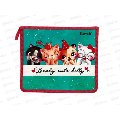 Папка д/тетр. Darvish А5  Веселые котята, молн., DV-14014-7 *20