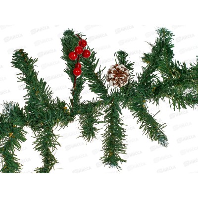 Гирлянда новог. из ПВХ с электрогирляндой на 20 LED ламп, 270см, 92794