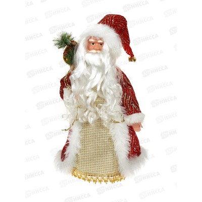 Дед Мороз (полиэстер, ПВХ), 22х29х50см, 92326