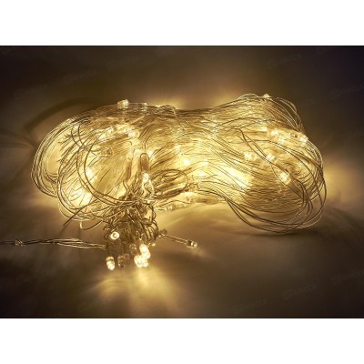 Гирлянда 1,6*1,6м 144LED прозрачная  220В 362-107 г
