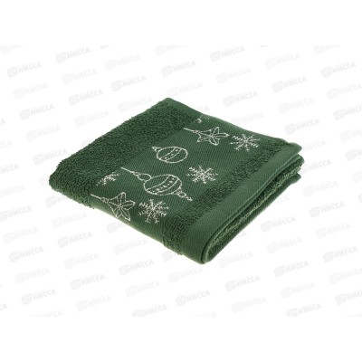 Полотенце махровое 30*60 +/- 2см Игрушки 3435С изумрудный