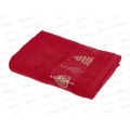Полотенце махровое70*130 +/- 2см Елки 04-063 красный