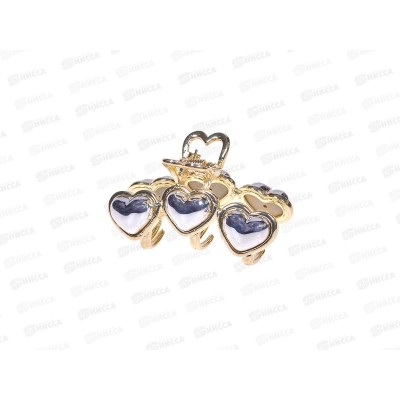 Ameli Краб для волос Сердца золото+серебро металл Ameli Краб для волос Сердца золото+серебро металл