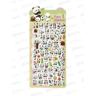 Наклейка ПГС декор.зефирная 10*21см Панда 1 *20 Р22072-3