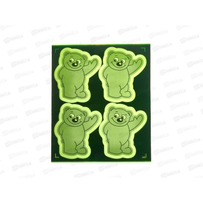 Шеврон светоотражающий 15*15 4в1 Мишка  2615-17 *100