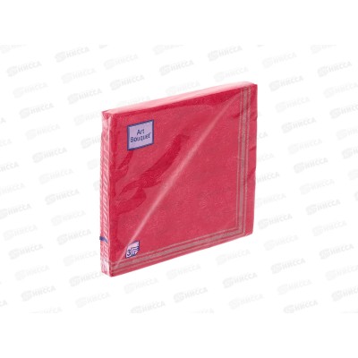 Салфетки 3 слойные 16 листов 33*33 Art Bouquet Барокко Рамка на красном,57503*12