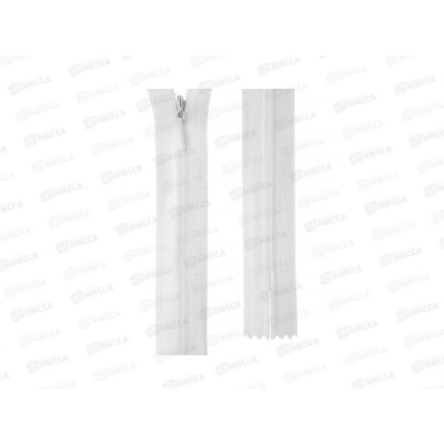 Молния Gamma Спираль G013P 16см неразъёмная потайная Тип 3 №101 белый Молния Gamma Спираль G013P 16см неразъёмная потайная Тип 3 №101 белый