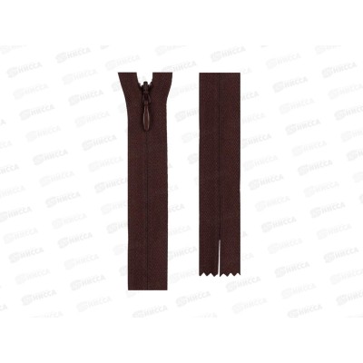 Молния Gamma Спираль G013P 18см неразъёмная потайная Тип 3 сатин №294 шоколадный