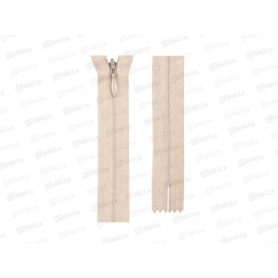 Молния Gamma Спираль G013P 18см неразъёмная потайная Тип 3 сатин №297 слоновая кость