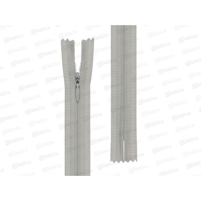 Молния Gamma Спираль G013P 18см неразъёмная потайная Тип 3 сатин №301 светло серый Молния Gamma Спираль G013P 18см неразъёмная потайная Тип 3 сатин №301 светло серый