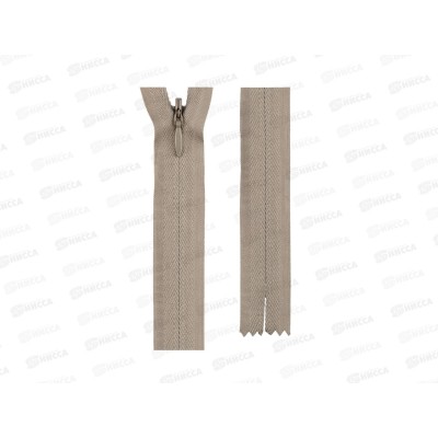 Молния Gamma Спираль G013P 20см неразъёмная потайная Тип 3 сатин №285 бежево-серый