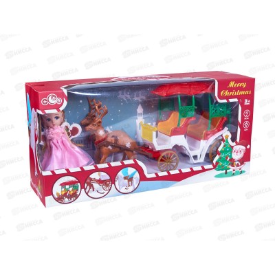 Набор "Экипаж" карета, куколка, олени, 2062096 в коробке 41*19,5*12см Набор "Экипаж" карета, куколка, олени, 2062096 в коробке 41*19,5*12см