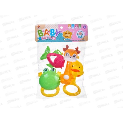 Набор погремушек "Забавные малыши" 4шт, 2921423 в пакете 26*20см Набор погремушек "Забавные малыши" 4шт, 2921423 в пакете 26*20см